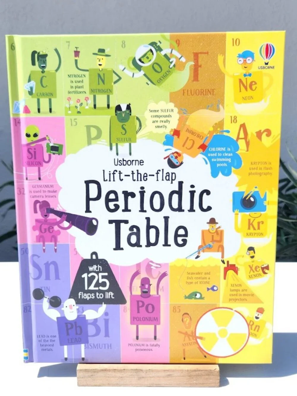 NEW Usborne Lift-the-Flap Periodic Table Hardcover Book Science Chemistry Elemen